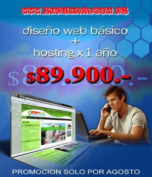 Luciano Vera Avisos gratis en Chile en Santiago |  Dise&ntilde;o WEB Basico + Hosting 1 a&ntilde;o OPORTUNIDAD Unica $89.900.-, dise&ntilde;o web profesional para empresas pyme