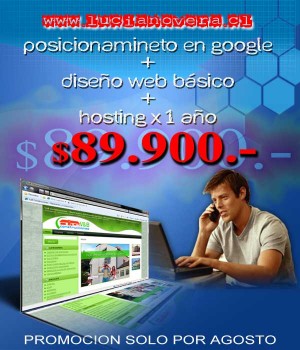Luciano Vera Avisos gratis en Chile en Santiago |  Posicionamiento en Google + Sitio + Hosting $89.900.-, deje que sus clientes lo encuentren en google