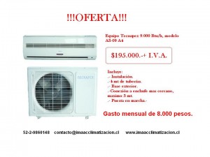 Cristian Contreras Avisos gratis en Chile en Las Condes |  Oferta de Aire Acondicionado Tecnapex, Ahorre con un sistema que es para Invierno y Verano