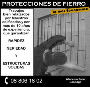 Jose Luis Avisos gratis en Chile en Las Condes |  PROTECCIONES DE FIERRO, PROTECCIONES DE FIERRO - REJAS - PORTONES - REJAS PARA PISCINA - COBERTIZOS