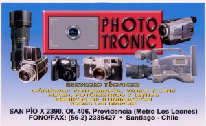 PHOTOTRONIC Avisos gratis en Chile en Providencia |  REPARACION DE CAMARAS FOTOGRAFICAS DIGITALES,Y ANALOGAS, REPARACION DE LENTES,FOTOGRAFICOS,FLASH,FOTOMETROS;TODAS LAS MARCAS