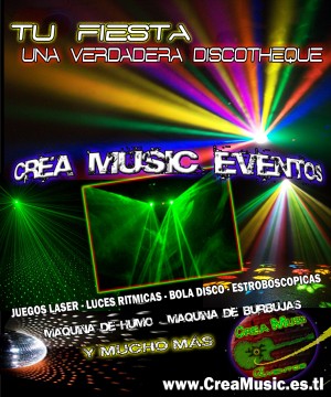 crea music EVENTOS Avisos gratis en Chile en Santiago |  DJ para fiesta 15 a&ntilde;os y todo tipo de evento, FIESTAS DISCOPEQUE - CUMPLEA&Ntilde;OS - MATRIMONIOS