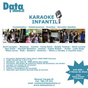 manuel vargas Avisos gratis en Chile en Independencia |  Arriendo Karaoke infantil Todo Santiago, www.datayshow.cl cumplea&ntilde;os vacaciones, celebraciones, eventos