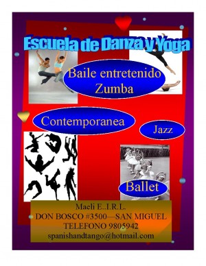 maeli Avisos gratis en Chile en San Miguel |  Practica Baile Entretenido,Ballet,Contemporanea y Jazz en San Miguel, Ademas Salsa, Tango, Flamenco y Sevillana para todos