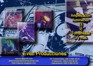even Avisos gratis en Chile en Las Condes |  eventos, dj para fiestas, aniversarios, matrimonios, FOTOGRAFIA, GRABACION, AMPLIFICACION, ILUMINACION, DJ, VJ