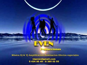 EVEN PRODUCCIONES Avisos gratis en Chile en Las Condes |  audio, musica, dj, vj, fiestas y eventos, AMPLIFICACION, ILUMINACION, FIESTAS, CUMPLEA&Ntilde;OS, MATRIMONIOS, DJ, VJ