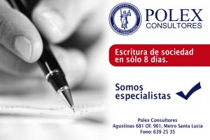 POLEX CONSULTORES Avisos gratis en Chile en Santiago |  &iquest;Est&aacute;s formando tu empresa?, POLEX Consultores constituye tu Sociedad en s&oacute;lo 4 d&iacute;as