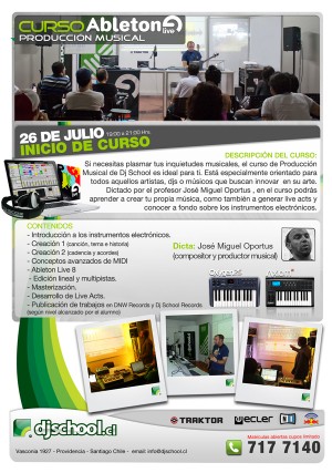 araceli mancilla Avisos gratis en Chile en Providencia |  inicio curso ABLETON LIVE produccion musical, inscribete ya 