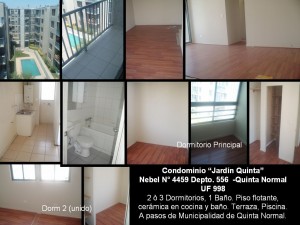 Pamela Devia Avisos gratis en Chile en Santiago |  VENDO DEPARTAMENTO EN QUINTA NORMAL, CONDOMINIO JARD&Iacute;N QUINTA