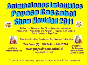 Mauricio Corales Avisos gratis en Chile en Santiago |  Show Infantil Navidad 2011, Fiestas Infantiles