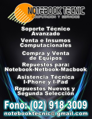 NOTEBOOK TECNIC Avisos gratis en Chile en El Bosque |  SERVICIO TECNICO COMPUTACIONAL , NOTEBOOK, MAC , NETBOOK, PC, ASISTENCIA TECNICA COMPUTACIONAL ESPECIALISTAS EN PORTATIL