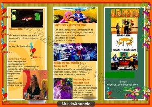 Alfa Eventos Cumplea&ntilde;os Avisos gratis en Chile en Santiago |  PAYASITAS PAYASITAS PINTACARITAS GLOBOFLEXIA TITERES MAGOS 2261874, CUMPLEA&Ntilde;OS Y ANIMACIONES INFANTILES PRODUCTORA ALFA EVENTOS