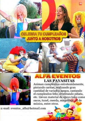 Alfa Eventos Cumplea&ntilde;os Avisos gratis en Chile en Vitacura |  Funciones De Titeres Show Magos Payasitas Pinatacaritas Lazy Town 2261874, Fiestas Infantiles Barney Minnie Mickey Princesas Pirtas Barbies Mesas y Si