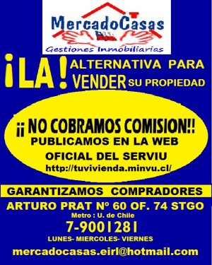 MERCADOCASAS Avisos gratis en Chile en Maip&uacute; |  &iquest;VENDE SU PROPIEDAD?... , NOSOTROS LA PUBLICAMOS EN PORTAL TU VIVIENDA DEL MINVU.CL