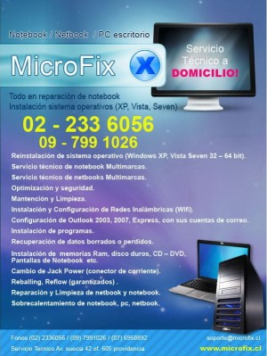 microfixchile Avisos gratis en Chile en Lo Barnechea |  Reparacion de Notebooks  y Computadores  a Domicilio, Servicio Tecnico Computadores a Domicilio u Oficina, Empresas