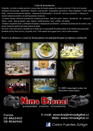carlos fuentes  Avisos gratis en Chile en Santiago |  Nina Digital:  banqueteria � eventos- fotograf&iacute;as - v&iacute;deo filmaci&oacute;n , Nina Digital:  banqueteria � eventos- fotograf&iacute;as - v&iacute;deo filmaci&oacute;n 