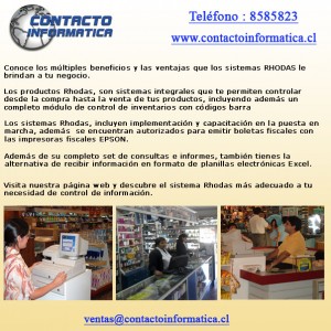 Julio Palma Avisos gratis en Chile en Santiago |  CONTACTO INFORMATICA, Punto de venta para minimarket, ferreter&iacute;as, librer&iacute;as, tiendas