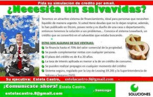 Estela Castro Avisos gratis en Chile en Santiago |  *dinero necesita tiene dicom la soluci&oacute;n un cr&eacute;dito leaseback., Credito con dicom dinero urgente.