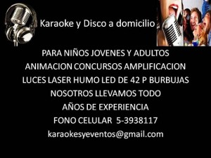 karaokesyeventos Avisos gratis en Chile en Santiago |  Arriendo Karaoke y Disco a domicilio, ANIMACION CONCURSOS AMPLIFICACION