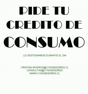 cristian riveros Avisos gratis en Chile en Santiago |  Creditos de consumo lo gestionamos rapidamente para usted, Credtos de consumo y borrados de dicom