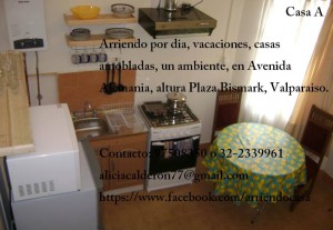 Alicia Calderon Avisos gratis en Chile en Valpara&iacute;so |  Vacaciones en valparaiso, arriendo por dia apartamento impecable, wifi, Avenida alemania, valparaiso, fono 97508350, desde $25000 diario