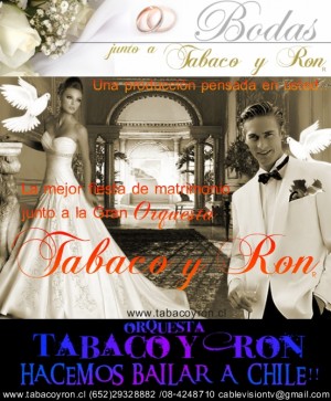 ORQUESTA TABACO Y RON Avisos gratis en Chile en Santiago |  Orquesta bailable tabaco y ron en su boda o fiesta, Orquesta para matrimonio