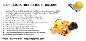 Oscar Seguel Avisos gratis en Chile en Punta Arenas |  Asesor&iacute;as en prevenci&oacute;n de riesgos regi&oacute;n de magallanes, Prevenci&oacute;n de riesgos