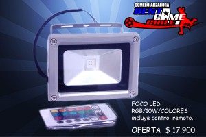 RENTAGAME CHILE Avisos gratis en Chile en La Cisterna |  Foco led  rgb, 10 watts/220 volts/colores/precio: $ 17.900, Iluminacion led