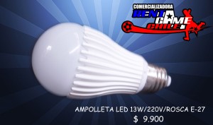 RENTAGAME CHILE Avisos gratis en Chile en La Cisterna |  Ampolleta led 13watt/220volt/rosca e-27/precio: $ 9900 ahorre, Iluminacion led