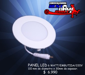 RENTAGAME CHILE Avisos gratis en Chile en La Cisterna |  Panel led 6 watt/220v/luzfria/precio: $ 6990 ahorre, Iluminacion led