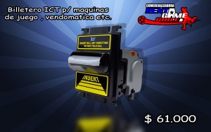 RENTAGAME CHILE Avisos gratis en Chile en La Cisterna |  Billetero ict p/ maquinas de juego , vendomatica etc./precio: $ 61.000, Accesorios para maquinas de juego