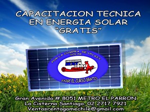 RENTAGAME CHILE Avisos gratis en Chile en La Cisterna |  Curso de energia solar/no se pierda esta oportunidad, Capacitacion tecnica en energia solar