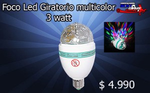 RENTAGAME CHILE Avisos gratis en Chile en Santiago |  Foco led giratorio multicolor 3 watt precio: $ 4.990, Iluminacion led
