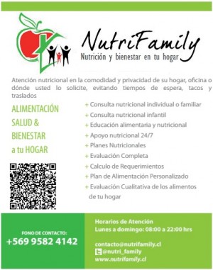 NUTRIFAMILY Avisos gratis en Chile en Santiago |  Nutricionista a domicilio en santiago, lunes a domingo, Consulta nutricional de lunes a domingo