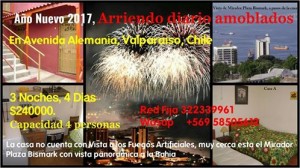 Alicia Calderon Avisos gratis en Chile en Valpara&iacute;so |  A&ntilde;o nuevo 2017 en valparaiso, arriendo amoblado full, Avenida alemania altura mirador plaza bismark. contacto 322339961