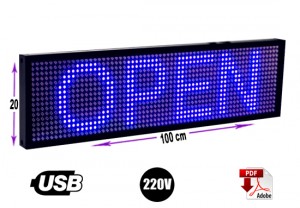 importadora full-led Avisos gratis en Chile en La Cisterna |  Letrero programable led 20 x 100 cm color azul/gran avda. 8051, Letreros programables led usb y tecnolog&iacute;a publicitaria
