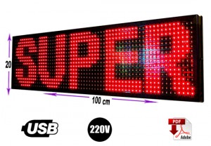 importadora full-led Avisos gratis en Chile en La Cisterna |  Letrero led programable 20 x 100 cm  color rojo/gran avda. 8051, Letreros programables led usb y tecnolog&iacute;a publicitaria