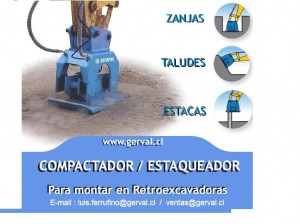 Luis Ferrufino Navarrete Avisos gratis en Chile en Santiago |  Estapac 400    Clavaestacas y Compactador, Para excavadoras y excavadoras de 4.000 tons a 11.000