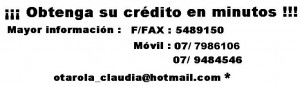 Claudia Ot&aacute;rola Avisos gratis en Chile en Santiago |  CREDITO EN MINUTOS CREDITO CUOTA FIJA CREDITO SIN AVAL, CREDITO EN MINUTOS CREDITO CUOTA FIJA CREDITO SIN AVAL CREDITO RAPIDO Y PRECISO