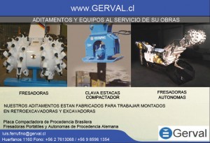 Luis Ferrufino Navarrete Avisos gratis en Chile en Santiago |  Accesorios para Excavadoras y Retroexcavadoras Gerval Ltda, Martillos hidraulicos, fresadoras de corte,placas compactadoras