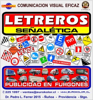 FRANCISCO Avisos gratis en Chile en &Ntilde;u&ntilde;oa |  LETREROS, SE&Ntilde;ALETICA INDUSTRIAL PREVENCION DE RIESGOS, LIENZOS, PENDONES, , GRAFICA PARA FURGONES, AUTOADHESIVOS, PUBLICIDAD, PROPAGANDA, CALCOMANIAS, 