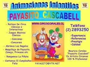 Payasito Cascabell Avisos gratis en Chile en Santiago |  Animaciones Infantiles Payasito Cascabell, Cumplea&ntilde;os Infantiles