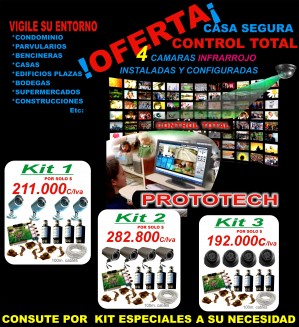 Jorge Ponce Avisos gratis en Chile en Maip&uacute; |  OFERTA KIT C&Aacute;MARAS DE VIGILANCIA REMOTA, INSTALADAS Y CONFIGURADAS, M&Aacute;S CAP, Ofrecemos Inatalaci&oacute;n, Configuraci&oacute;n y Capacitaci&oacute;n