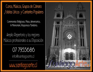 SANTIAGOARTE Avisos gratis en Chile en Las Condes |  COROS MATRIMONIOS, CORAL, DUO, CUARTETO, SOLISTAS, CORO, MATRIMONIO, OPERA, coro para la iglesia, musicos profesionales, hermoso repertorio y voces SA