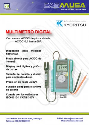 Casa Musa Avisos gratis en Chile en Santiago |  Multimetro digital, Casa Musa