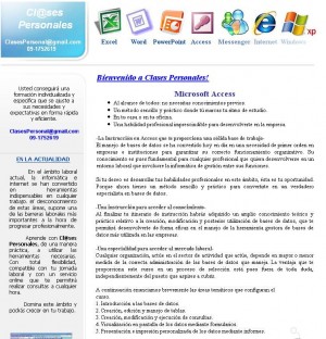 clases Personales Avisos gratis en Chile en Santiago |  Clases de Access Particulares y Personalizadas, Capacitaci&oacute;n y Cursos Particulares