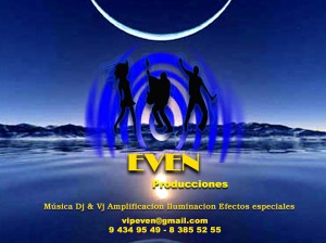 EVEN PRODUCCIONES Avisos gratis en Chile en Las Condes |  VJS, DJS, CUMPLEA&Ntilde;OS, EVENTOS, MATRIMONIOS, AUDIO, LUCES, AMPLIFICACION E ILUMINACION
