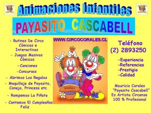 Mauricio Corales Avisos gratis en Chile en Santiago |  Animaciones Infantiles, Payasito Cascabell