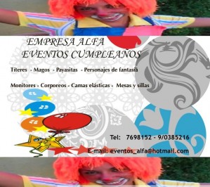 Alfa Eventos Cumplea&ntilde;os Avisos gratis en Chile en Las Condes |  Payasitas Animadoras Show De Mag&iacute;a Funci&oacute;n De T&iacute;teres Lazy Barbie 7698152, Fiestas Infantiles Barney Minnie Mickey Camas Elasticas Inflables Mesas y S